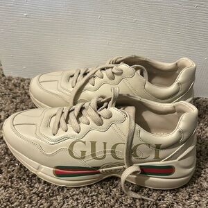 Gucci women’s leather Rhyton sneaker size 37 1/2